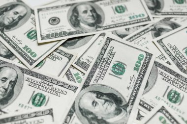 Amerikan yüz dolar faturaları para. Bize dolar banknotlar doku.