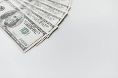 Amerikan yüz dolar faturaları para. Bize dolar banknotlar doku.