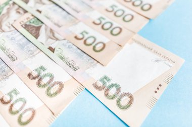 nakit para. Ukrayna ulusal para birimi faturaları. Ukraynalı para. Finans arka plan kapatın.