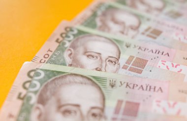 nakit para. Ukrayna ulusal para birimi faturaları. Ukraynalı para. Finans arka plan kapatın.