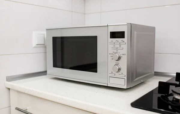 Moderne Keuken Interieur Keuken Interieur Met Elektrische Magnetronoven — Stockfoto