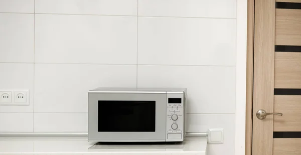 Moderne Keuken Interieur Keuken Interieur Met Elektrische Magnetronoven — Stockfoto