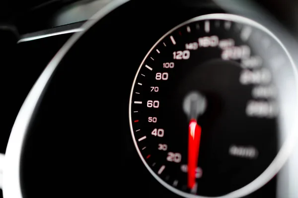 Luxury Car Interior Details Dashboard Car Speedometer — Stock Photo, Image