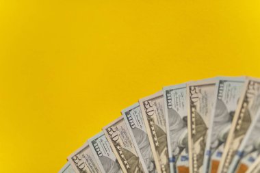 İş ve Finans kavramı. Amerikan Doları Nakit Para. Dolar Banknotlar.