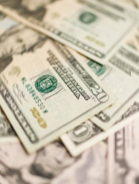 İş ve Finans kavramı. Amerikan Doları Nakit Para. Dolar Banknotlar.