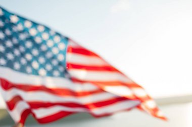 Vatansever bir bayram. Anma Günü için Amerikan bayrağı, 4 Temmuz veya İşçi Bayramı.