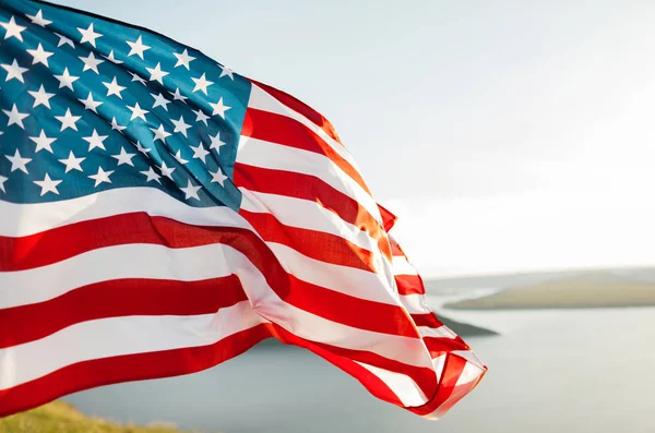 Vacaciones Patrióticas Bandera Estados Unidos Para Día Los Caídos Julio — Foto de Stock