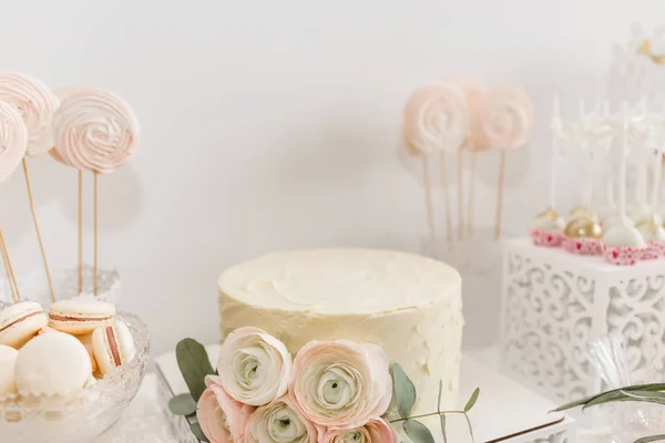 Barra Doces Mesa Com Doces Doces Sobremesa — Fotografia de Stock