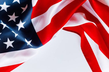 American Flag Wave yakın çekim 4 Temmuz için.