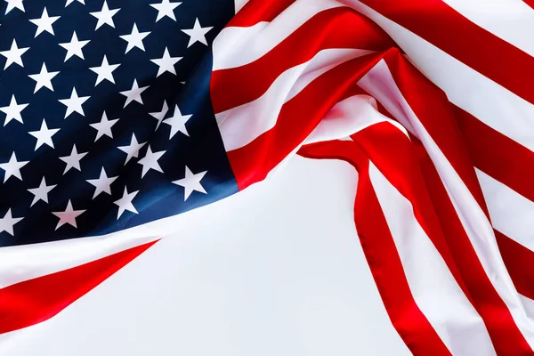 American Flag Wave Close 4Th July — Stock Photo, Image