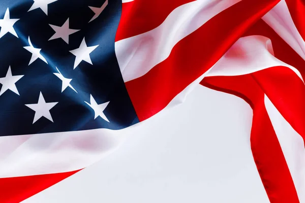 American Flag Wave Close 4Th July — Stock Photo, Image