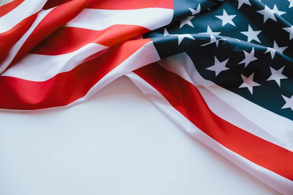 American Flag Wave Close 4Th July — Stock Photo, Image