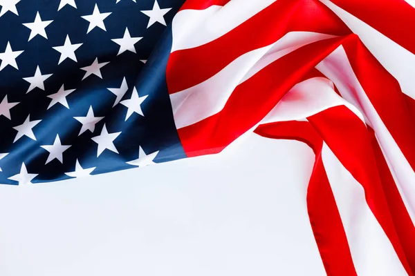 American Flag Wave Close 4Th July — Stock Photo, Image