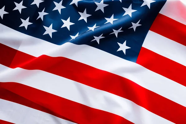 American Flag Wave Close 4Th July — Stock Photo, Image