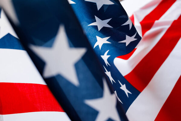 Independence day, American flag, close-up.