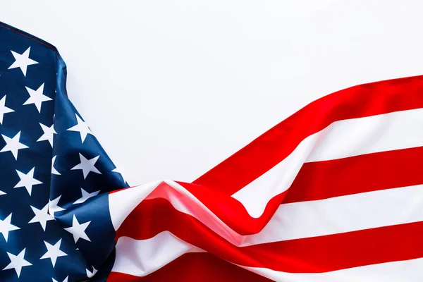 Amerikai Zászló Hullám Zár Megjelöl Részére 4Th Ból Július — Stock Fotó