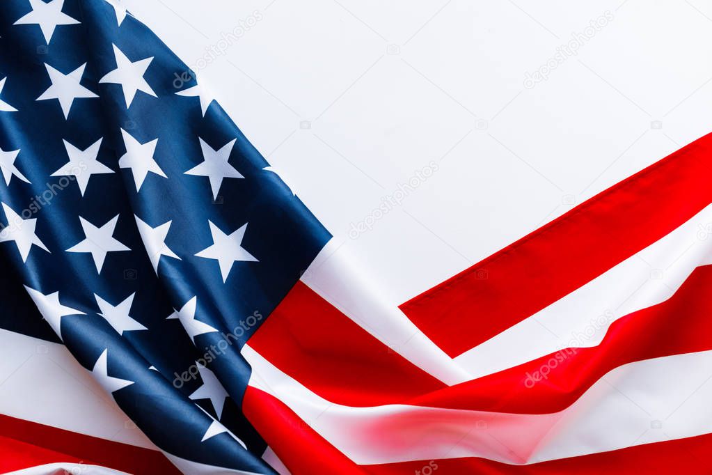 Independence day, American flag, close-up.
