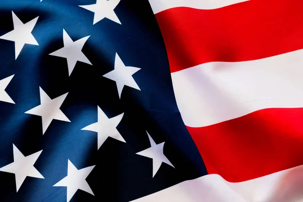 Волна Американского Флага Закрывается Июля — стоковое фото