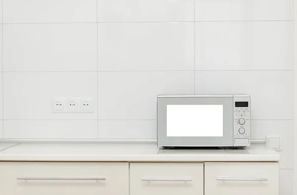 Modern Kitchen Interior Kitchen Interior Electric Microwave Oven — Stock Photo, Image