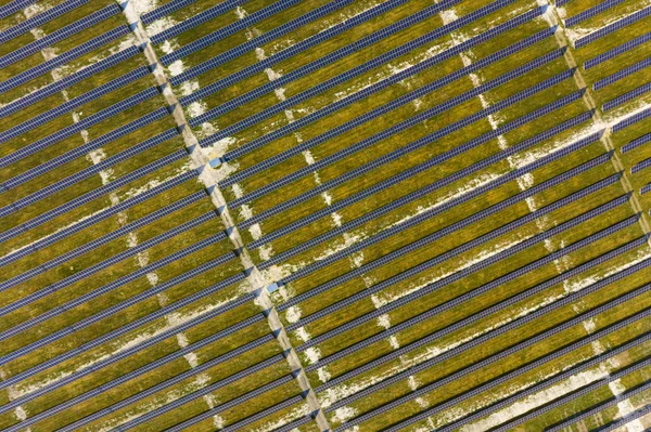 Nuova Energia Pannello Solare Fonte Energia Elettrica Alternativa Veduta Aerea — Foto Stock