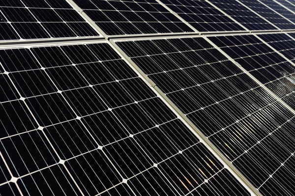 Nova Energia Painel Solar Dia Ensolarado Fonte Eletricidade Alternativa — Fotografia de Stock