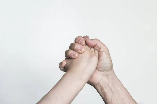 Barnbarn Och Mor Eller Farförälder Händer Familj Koncept — Stockfoto