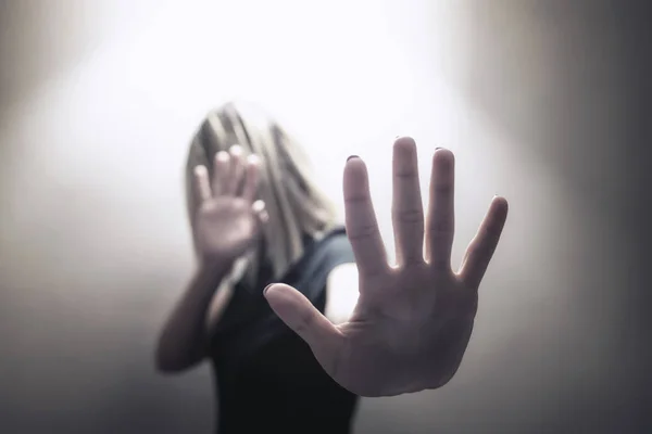 Сексуальні Домагання Зупинити Насильство Проти Жінок Міжнародний Жіночий День Бондаж — стокове фото