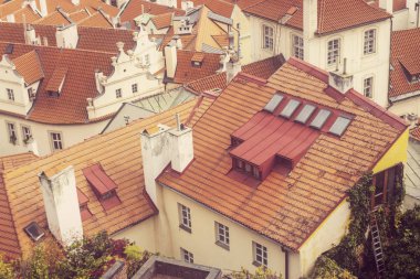 Sonbaharda Prag 'ın güzel manzarası