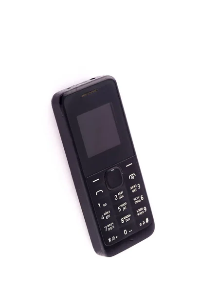 Klassiska Mobil Mobiltelefon Gammal Mobil Mobiltelefon Mobiltelefon Vit Bakgrund — Stockfoto