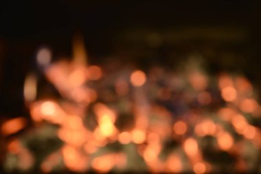 portakal yangın bokeh arka plan.