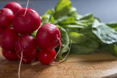 turp ahşap tahta üzerinde