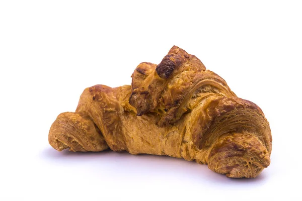 Croissant Liso Sobre Fondo Blanco — Foto de Stock