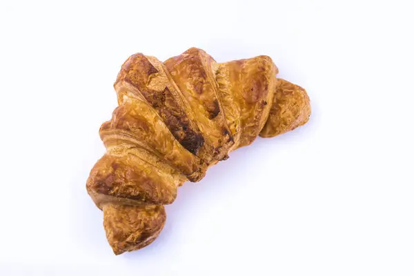 Plain Croissant White Background — Stock Photo, Image