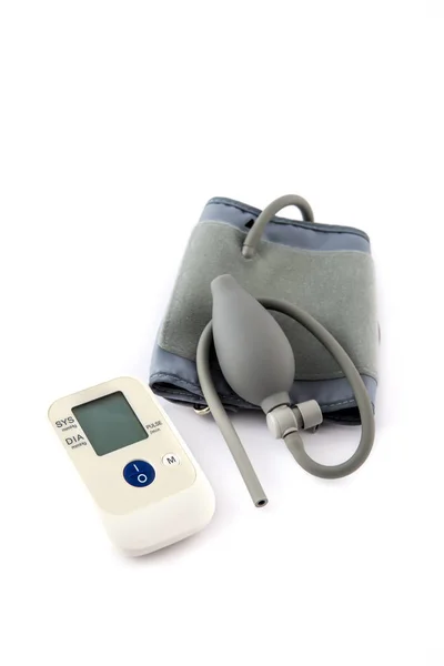 Digital Blood Pressure Monitor White Background — Stock Photo, Image