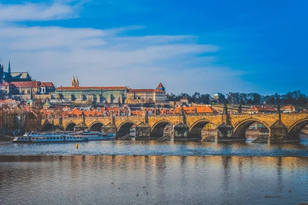 Charles Bridge Prague Summer Day — Stock Photo, Image