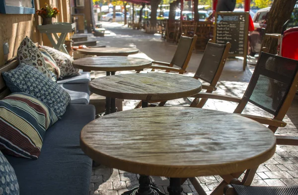 Outdoor Café Frühling Einer Europäischen Stadt — Stockfoto