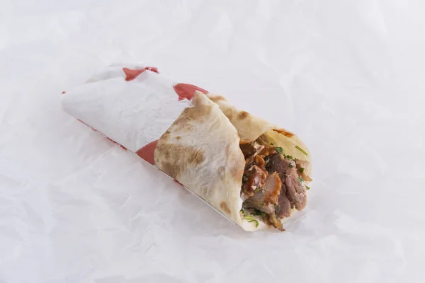 Sandwich de Shawarma, Doner Kebab, gyros — Foto de Stock