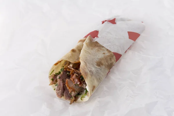 Shawarma サンドイッチ、ドネルケバブ、ジャイロ — ストック写真