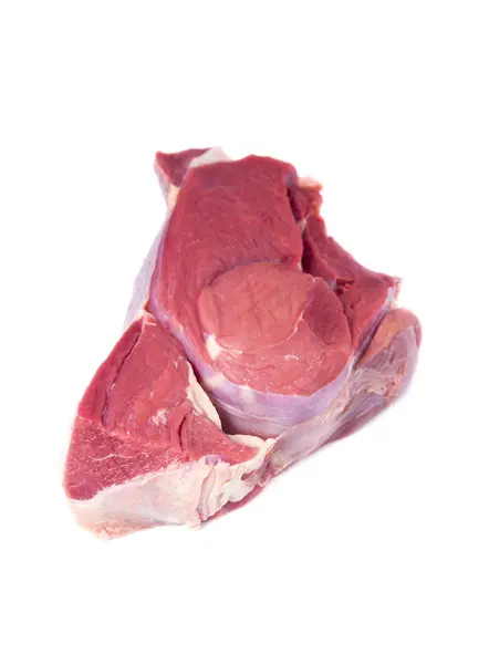 Daging Mentah Segar Diisolasi Pada Latar Belakang Putih — Stok Foto