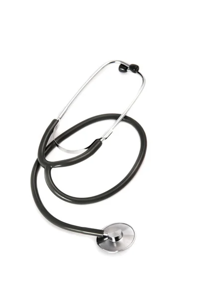 Stethoscoop Voor Het Controleren Van Puls Witte Achtergrond — Stockfoto