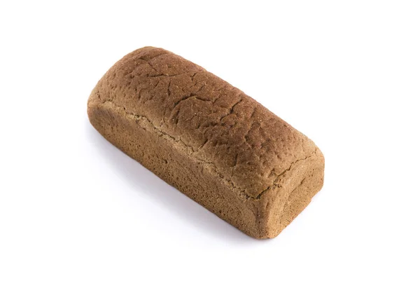 棕色黑麦面包查出在白色背景 — 图库照片