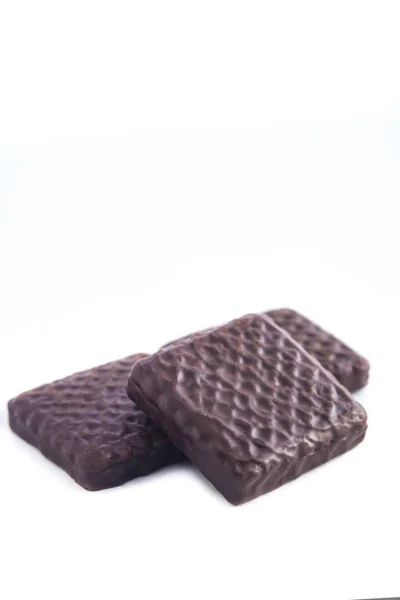 Galletas Chocolate Con Malvavisco Aislado Sobre Fondo Blanco — Foto de Stock