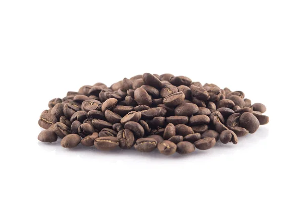 Roasted Coffee Beans Pile White Background — Stock Photo, Image