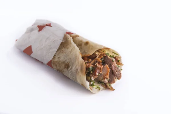 Shawarma sandviç, döner kebap, döner — Stok fotoğraf