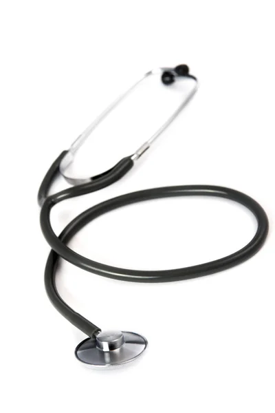Stethoscoop Voor Het Controleren Van Puls Witte Achtergrond — Stockfoto
