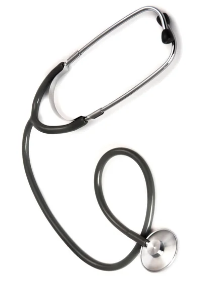 Stetoskop För Att Kontrollera Puls Vit Bakgrund — Stockfoto