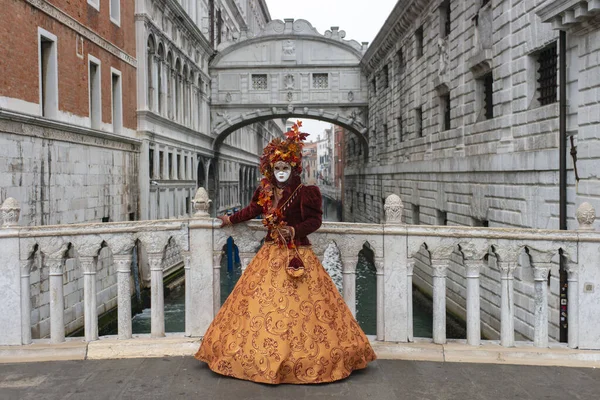 Karneval Der Einzigartigen Stadt Venedig Italien Venezianische Masken — Stockfoto