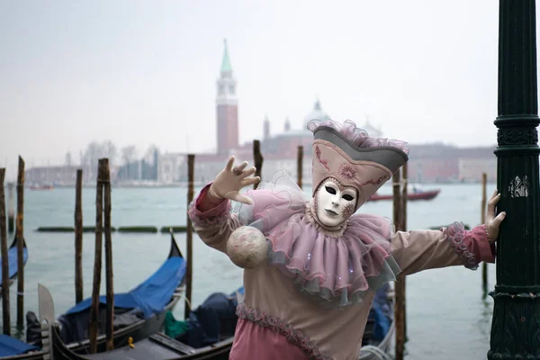 Färgglada Karnevalsmasker Traditionell Festival Venedig Italien — Stockfoto