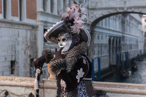 Karneval Den Unika Staden Venedig Italien Venetianska Masker — Stockfoto