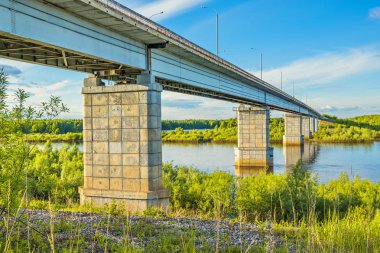Vetluga Nehri Mari El Cumhuriyeti köprü